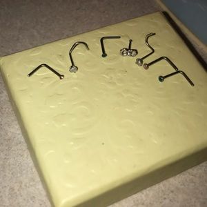 7 small gauge nose rings